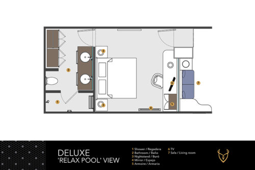 Deluxe “relax pool" view